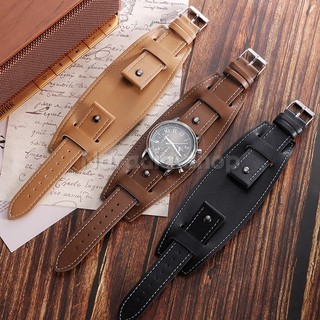 Dây đeo đồng hồ bằng da PU 20 / 22 / 24mm có khay cho dây đeo đồng hồ quân sự Fossil Retro dành cho nam nữ thay thế
