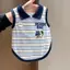 【Ready Stock】 Summer Pet Dog Clothes Contrast Color Striped Printed Breathable Vest Small Dog Bichon Schnauzer Maltese XA9n