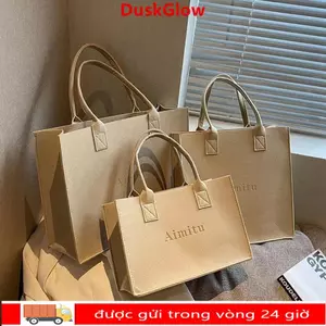Túi đeo vai DUSKGLOW 1 chiếc, Túi đeo vai nỉ du lịch S / M / L, Túi xách đeo chéo màu trơn công suất lớn đơn giản dành cho nữ