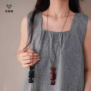 Nhựa Kẹo Tình Yêu Mặt Dây Buộc Cho Nữ Retro Dài Áo Len Dây Xích Đơn Giản Dễ Thương Mặt Dây Chuyền Nelaces Phụ Kiện Trang Sức Quà Tặng [Mina]