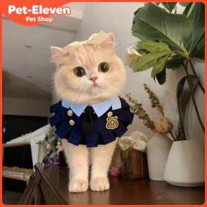Preppy Phong Cách Chó Nước Bọt Khăn Chó Nhỏ Thú Cưng Mèo Yếm Phụ Kiện Dễ Thương Yếm Ảnh Trang Trí Đạo Cụ Mèo cosplay