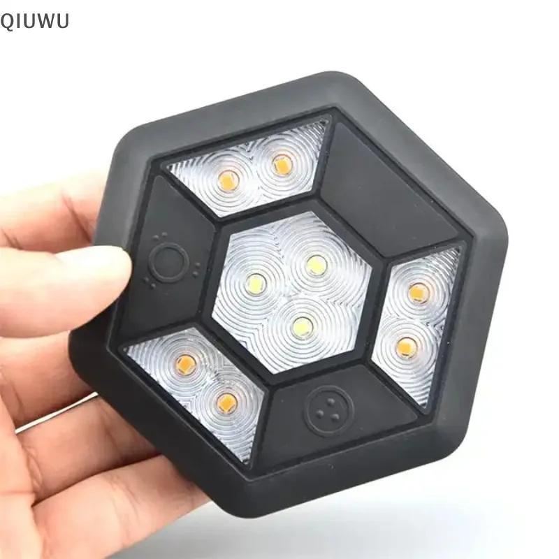 QIUWU Đèn LED xoay ô tô Đèn cảnh báo từ tính Nhấp nháy có thể sạc lại Màu vàng trắng An toàn giao thông Flash Đèn tín hiệu an toàn tự động Toola.