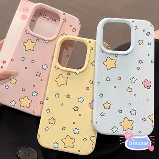 Ốp Điện Thoại Ngôi Sao Hoạt Hình Dễ Thương Cho OPPO Reno 15F 15C 15 Pro Max Mini 14 13 11 Pro 5G Vỏ Màu Kẹo Ngộ nghĩnh Xanh Vàng Hồng Mờ Ốp Lưng Mềm Chống Sốc