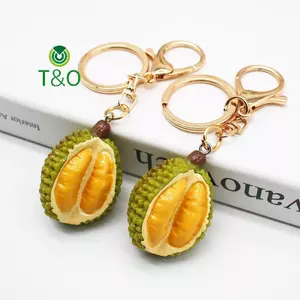 Móc khóa sầu riêng sáng tạo Mô phỏng vui nhộn Trái cây Mặt dây chuyền nhỏ Chìa khóa ô tô Túi đeo chìa khóa Mặt dây chuyền Bapa Treo đồ trang trí Quà tặng [mới]