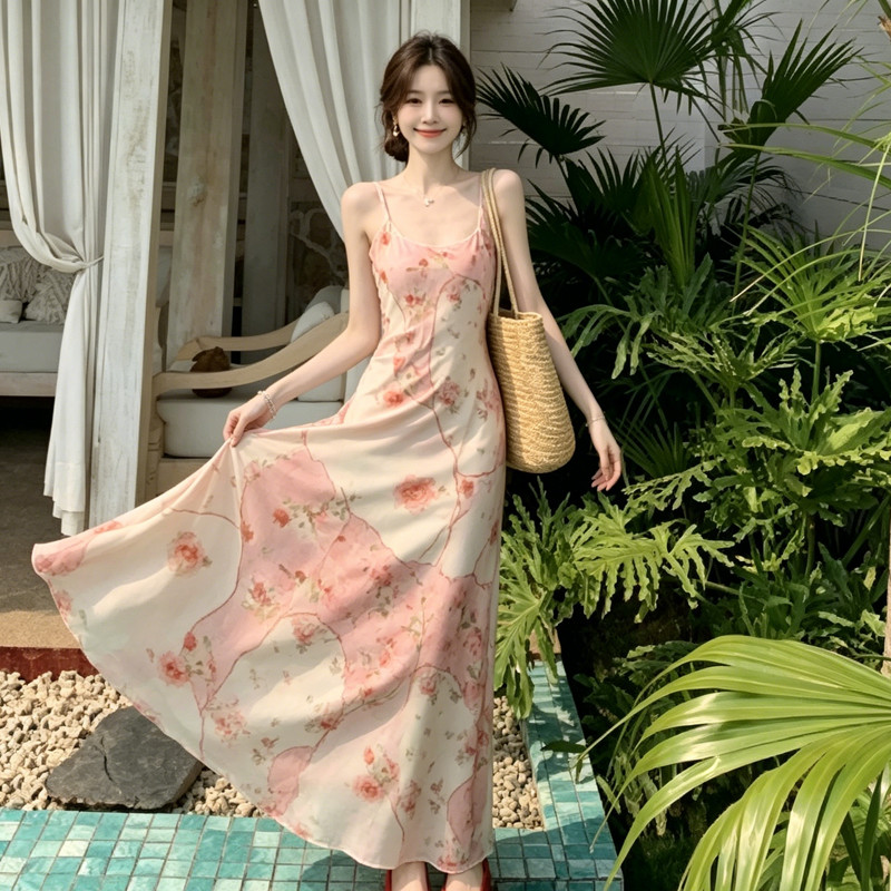 Đầm Dài Sling Jumpsuit Spring Summer 2026, Chất Liệu Co Giãn Thoải Mái, Hợp Thời Trang