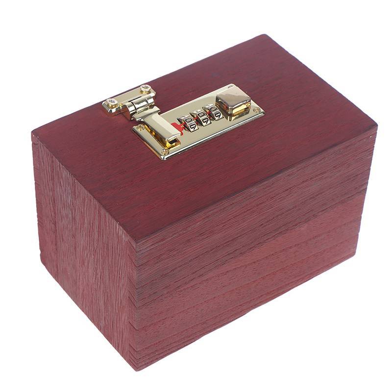 ZK Gỗ Mật Khẩu Khóa Heo Đất Tiết Kiệm Tiền Đồng Xu Hộp Tổ Chức Cho Trẻ Em Quà Tặng VN