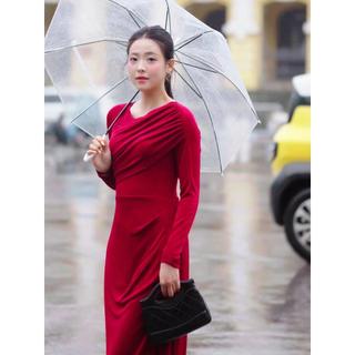 Đầm thun LD395 dáng ôm dài tay dài mềm mại