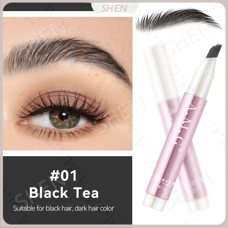 Bán chạy AMG Multi-velvet Bút chì kẻ mày chống thấm nước Chống mồ hôi Tự nhiên mịn màng Lông mày hoang dã