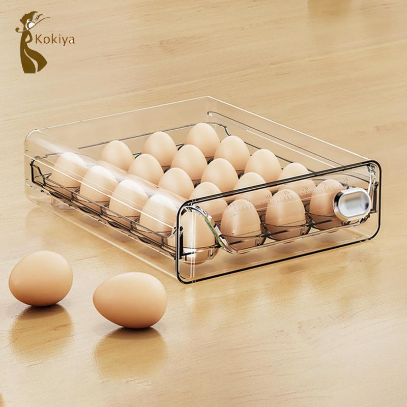 Tủ Lạnh Trứng Tổ Chức Khay Đựng Trứng Kéo Trong Suốt Dung Tích Lớn