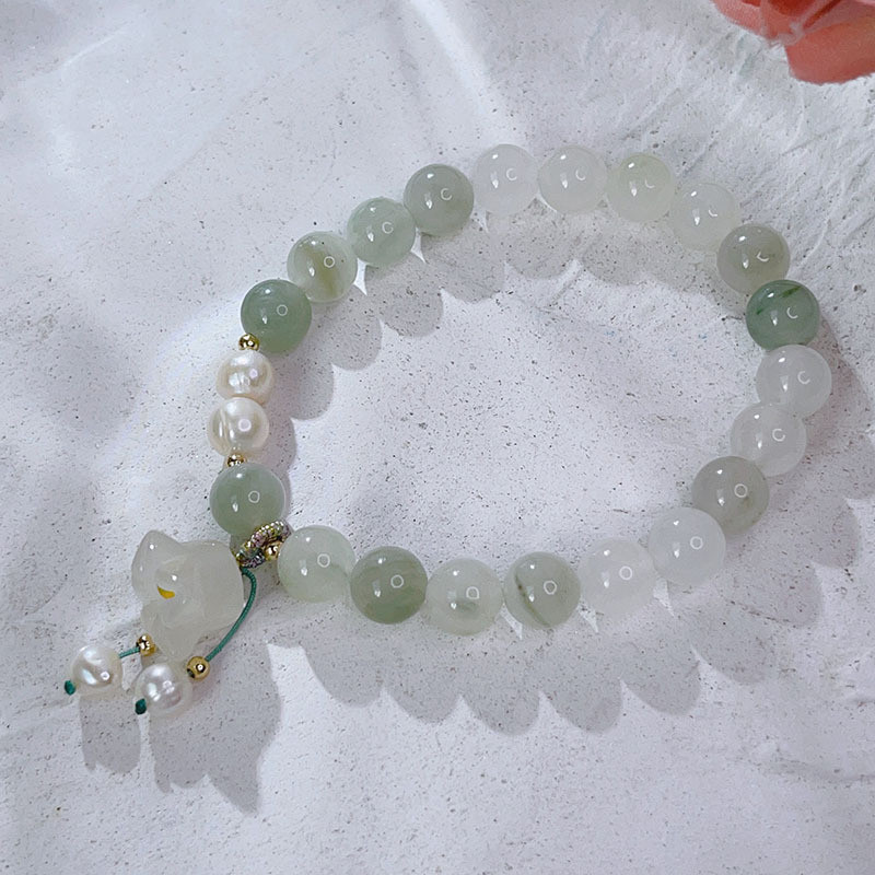 Vòng tay Chalcedony tự nhiên Chuông gió Trung Quốc