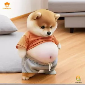 Nhãn dán chó con dễ thương 3D có thể bóp được Shiba Inu Vỏ điện thoại Trang trí tiệc sinh nhật cho trẻ em Đồ dùng lễ hội mới