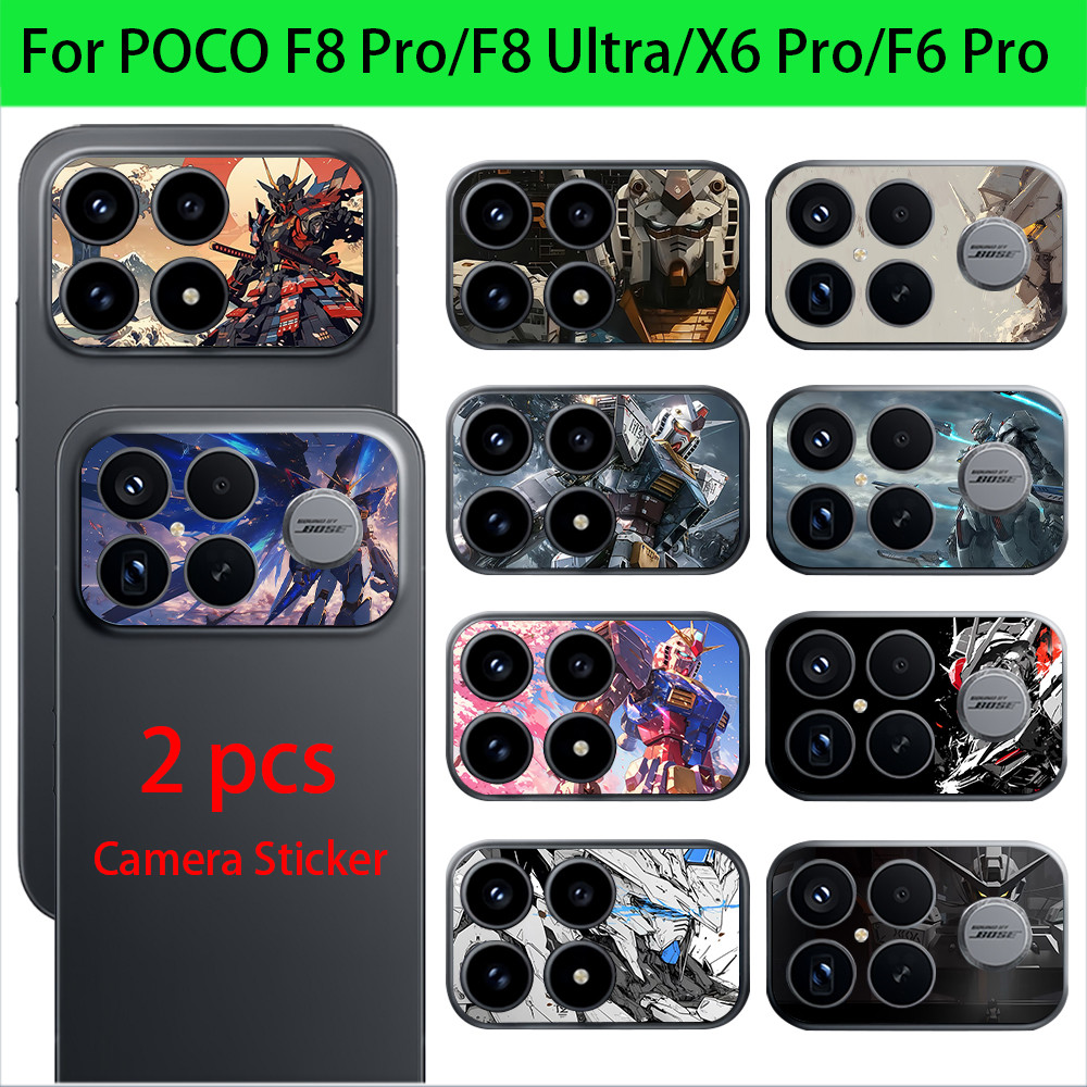 [2 cái] Phim giấy máy ảnh mềm mờ in hình Gundam cho POCO F8 Pro F8 Ultra X6 PRO / F6 Pro Trang trí ống kính Bảo vệ camera chống trầy xước