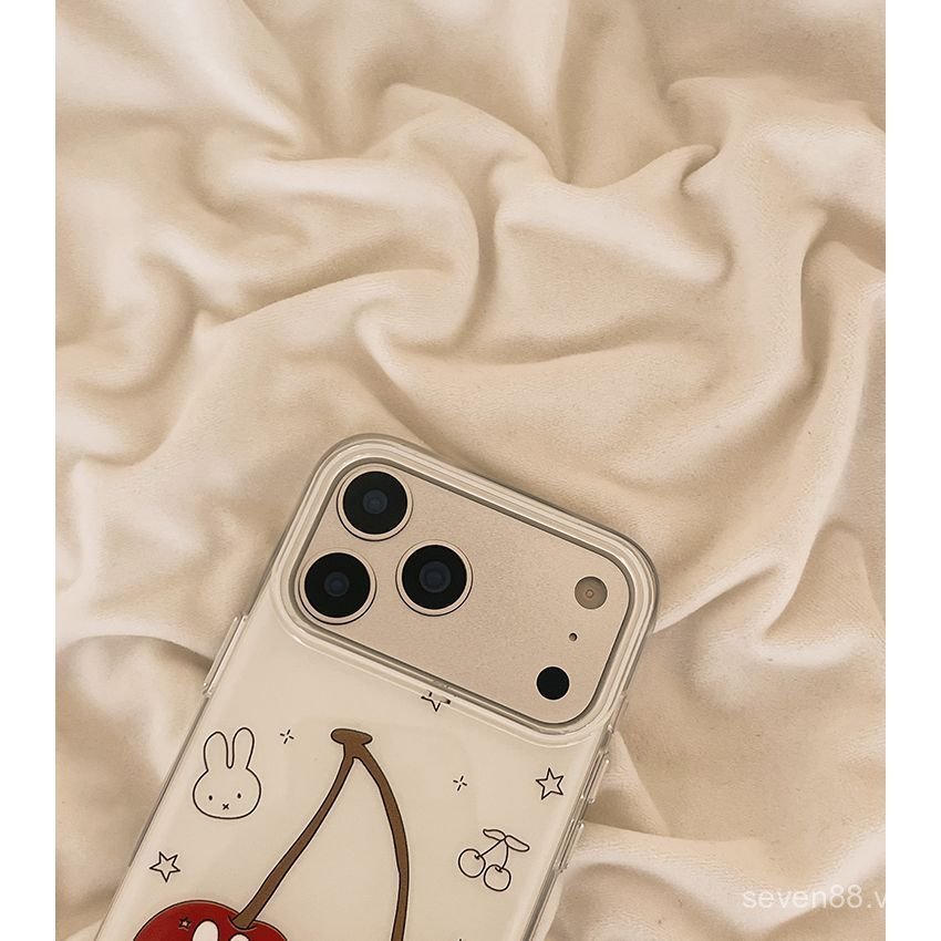 Ốp Điện Thoại Thích Hợp Cho iPhone 7 8 X XS XR XSMAX 11 12 13 14 15 16 17 Pro max Plus Air ins Cherry Miffy Rabbit Mặt Dây Chuyền Vỏ Bảo Vệ Chống Sốc Bao Gồm Tất Cả RDRX