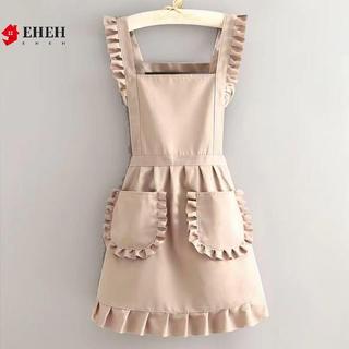 Tạp dề Hàn Quốc chống thấm nước có túi, vải canvas/polyester, kiểu công chúa, dành cho nữ VN