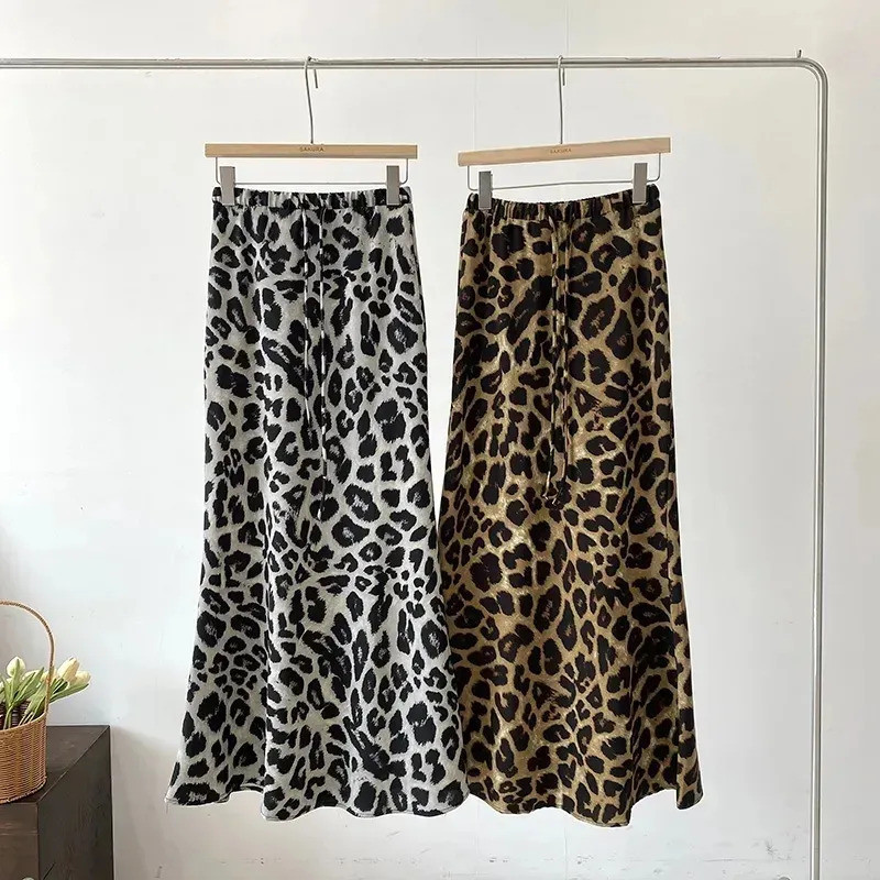 Milyfashion Váy Retro Da Báo In Họa Tiết Giữa, Co Dãn Cao Cấp, Phom Chữ A Ôm Body