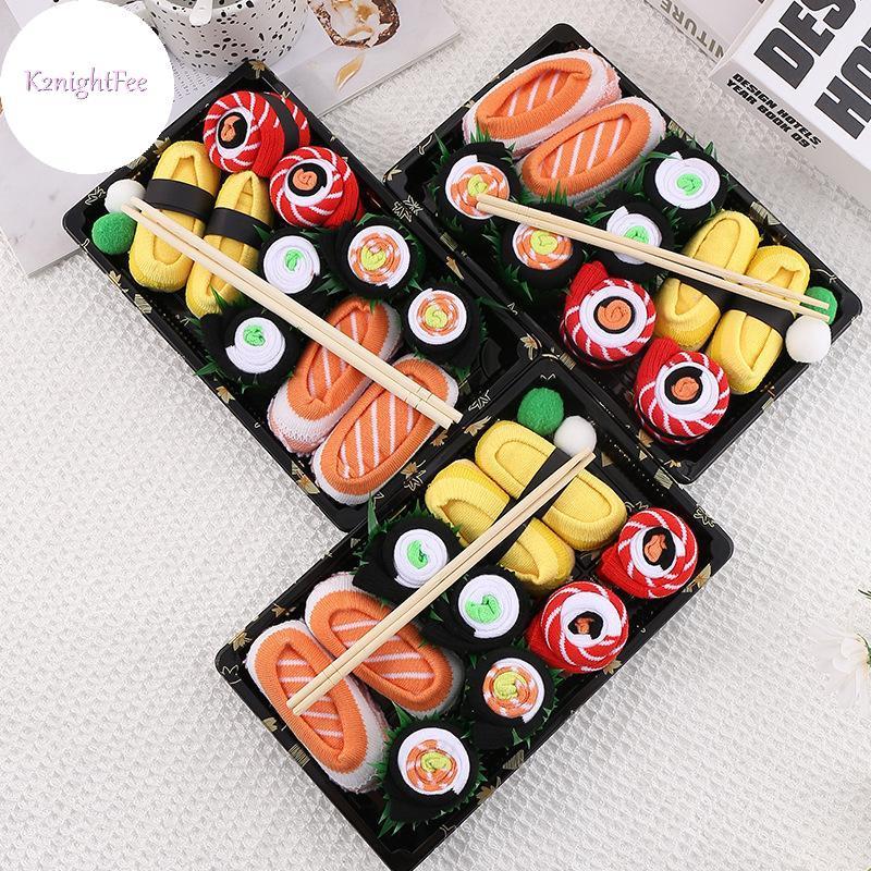 K2nightFee Bộ Tất Sushi Pizza Burger Cho Nữ - Quà Tặng Ấm Áp Mùa Thu Đông và Sinh Nhật