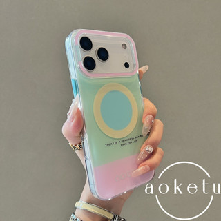 · Ins Girl Heart Dopamine Vỏ từ tính da tương phản Thích hợp cho iPhone 17 Promax Apple 14 Vỏ điện thoại 15 Mới 16 Pro Nữ 13 Cặp đôi 17pm Vỏ silicon chống rơi