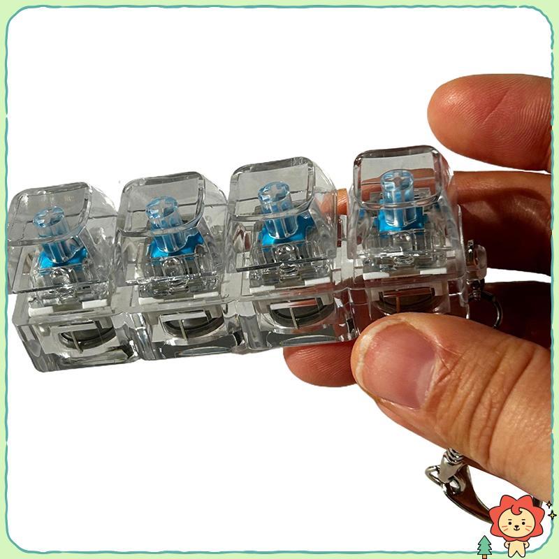 [Jielus] 4 / 9 Phím Bàn Phím Cơ Trục Máy Kiểm Tra Bàn Phím LED Chìa Khóa Giảm Căng Thẳng DIY Nút Keycap Móc Khóa Đồ Chơi Quà Tặng