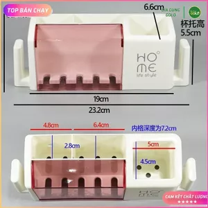 02 CÁI- Kệ để Bàn Chải, Kem Đánh Răng Dán Tường