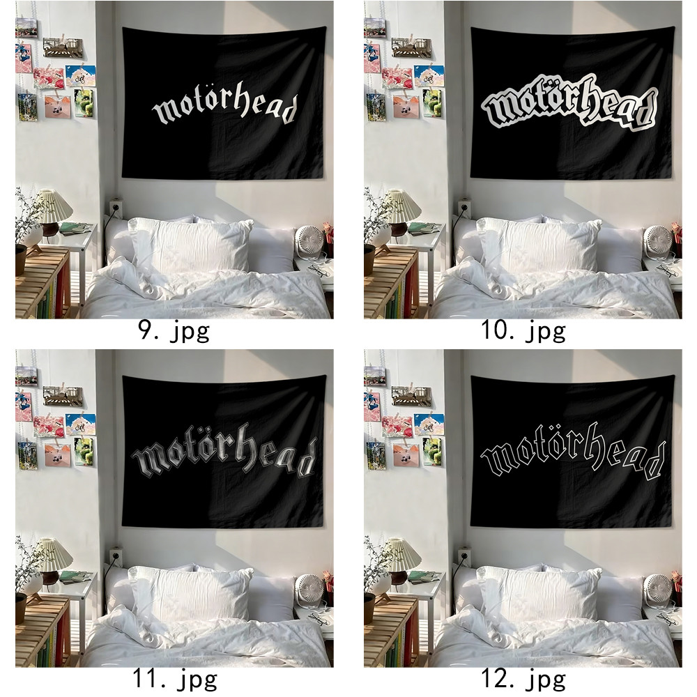 Motorhead Band Logo Tấm thảm treo tường có kẹp Tấm thảm Polyester Treo tường phòng ngủ