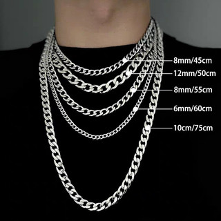 Dây chuyền thép Titan Cuba Hip-Hop, thép không gỉ, phù hợp thời trang cho bé trai và bé gái