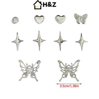 H & Z 1 INS Trái Tim Dây Xích Trang Trí Giày, Phụ Kiện Tháo Rời, Phong Cách Vintage