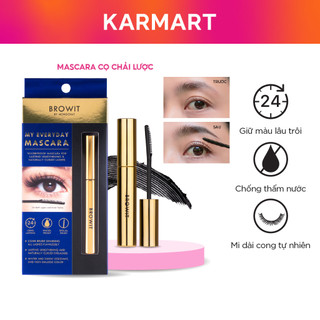Combo Mascara Chống Nước My Everyday 5.5g và Mascara Định Hình Chân Mày Setting EyeBrow Mascara #02 Dark Caramel 2g
