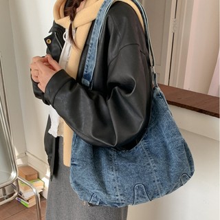 GC2 Nữ Ins Túi Đeo Ngang Denim Dung Tích Lớn Túi Đeo Vai Bền Di Động Có Dây Đeo Có Thể Điều Chỉnh CG2