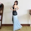 Váy thời trang thiết kế ôm body, màu sắc tương phản cá tính