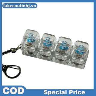 Lu 4Key Bàn Phím Cơ Trục Máy Kiểm Tra Bàn Phím LED Công Tắc Đồ Chơi Keycap Mẫu Để Giảm Căng Thẳng Văn Phòng Chơi Game Móc Khóa Quà Tặng tinhj