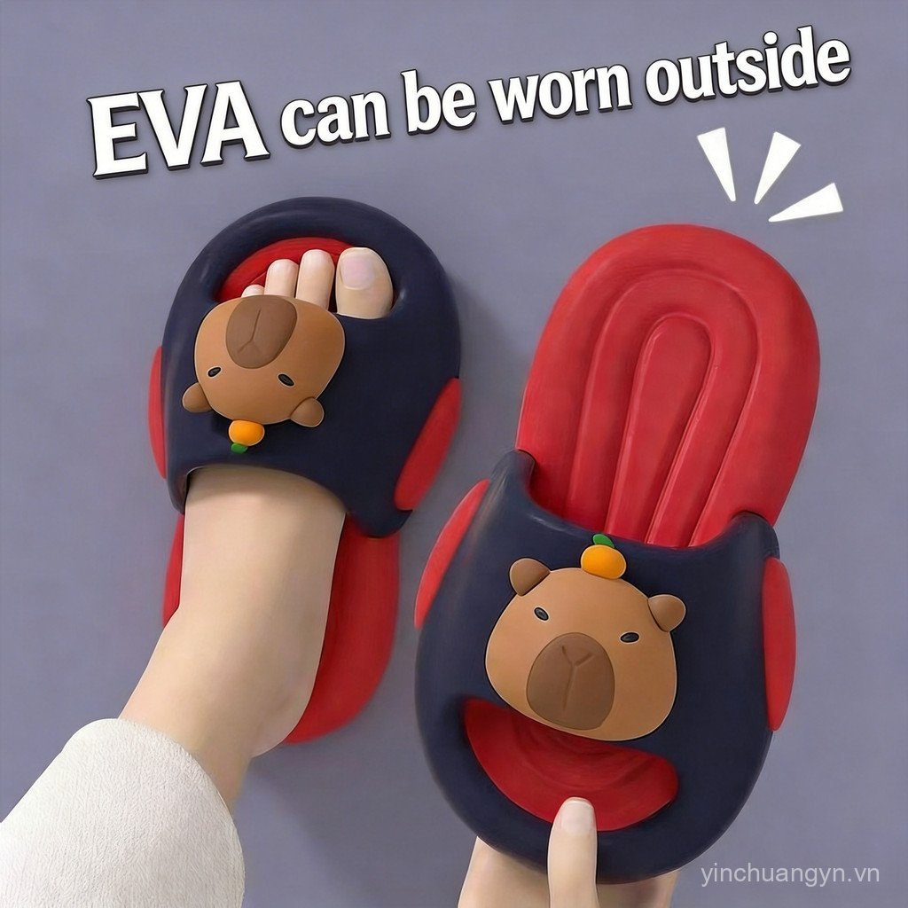 Dép trẻ em capybara mới 2025, thích hợp cho bé trai và bé gái, dép đi trong nhà tắm chống trượt mùa hè, thích hợp để mặc ngoài trời