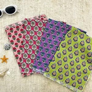 Cotton Nguyên Chất 40 Đếm Cotton Ấn Độ Retro In Vải Kỹ Thuật Số In Tay Hành Lý Nhà Quần Áo diy Khăn Trải Bàn ins4.3