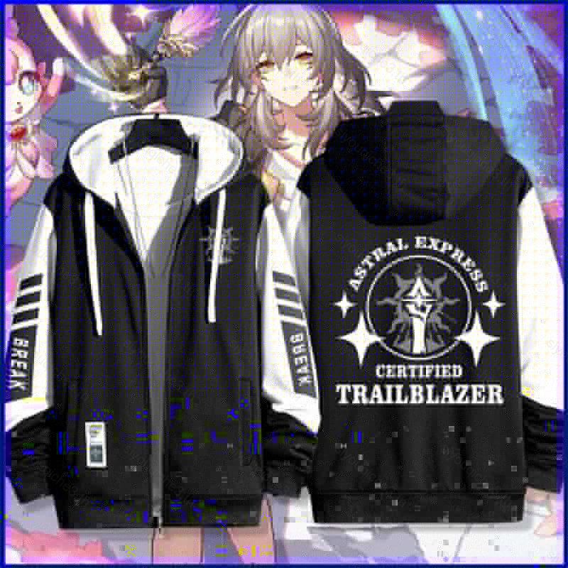 Hoodie cosplay Anime Honkai Star Rail, zipper, phù hợp unisex