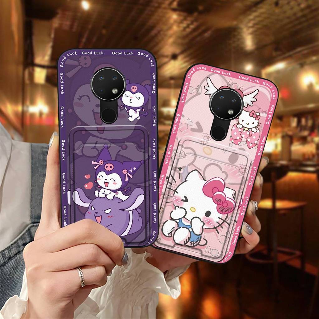 Graffiti Bọc Toàn Bộ Vỏ Điện Thoại TPU Cho Nokia 6.2 / 7.2, Khe Cắm Thẻ, Chống Bụi Bẩn, Thiết Kế Thời Trang, Bền, Dễ Thương, Chống Va Đập