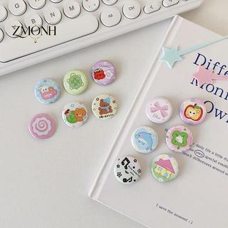 ZMONH 6 cái hoạt hình dễ thương mini nút huy hiệu kawaii retro cho bé gái và trẻ em, phù hợp túi đựng và DIY trang trí