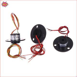 Vòng dẫn điện vòng trượt xuyên lỗ N & X, Bàn chải điện Trục rỗng thu nhỏ 5mm / 7mm 2 kênh 4 kênh 6 kênh màu 2A.