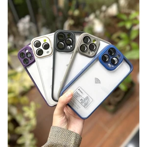 Ốp Lưng Trong Suốt Viền Màu Chống Sốc X&M Touch Skin Cho iPhone 15 ProMax – Tích Hợp Kính Bảo Vệ Cụm Camera