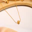Vòng cổ và bộ bông tai hạt tròn mạ vàng 18K style tối giản dành cho nữ