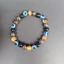 Vòng tay mắt ác Unisex - Hạt Hematite mắt hổ màu đen - Kính thủ công Đa năng Mặc hàng ngày