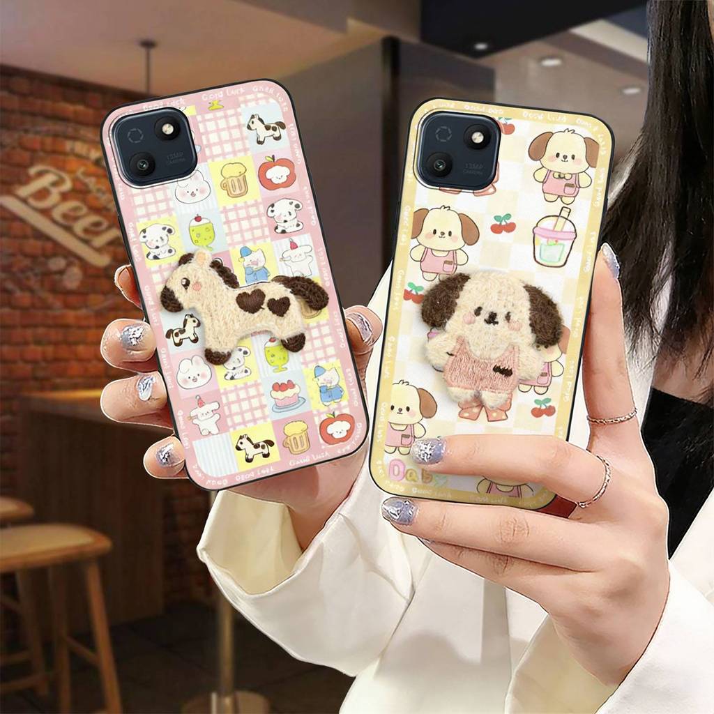 Ốp Điện Thoại Miếng Dán Vải Bền Cho Wiko T10 Túi Điện Thoại Dễ Thương 3D TPU Chống Bụi Bẩn Sang Trọng Chống Thấm Nước Hoạt Hình Thiết Kế Thời Trang Chống Va Đập Vỏ Mềm Thêu Ba Chiều
