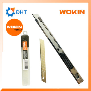 Dao rọc giấy thân nhôm sử dụng lưỡi dao kích thước 9mm WOKIN 300102 - 300809