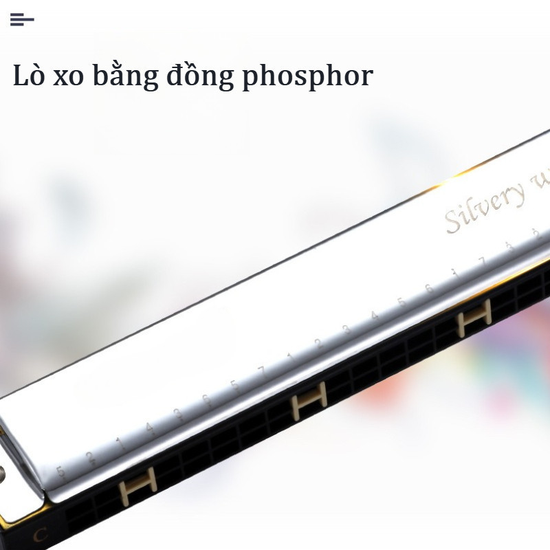 Kèn Harmonica 24 Lỗ – Tặng Hộp Và Khăn, Nhiều Màu Sắc, âm Thanh Hay, Hàng Có Sẵn, Dành Cho Người Mới Tập