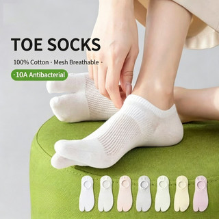 Cặp tất hai ngón thoáng khí dành cho chân, chất liệu bông và cotton