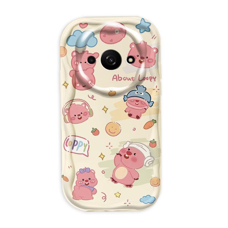 Thích hợp cho Redmi A3 / POCO C61 4G 3D Girls Soft TPU Phim hoạt hình dễ thương Loopy Vỏ điện thoại chống sốc