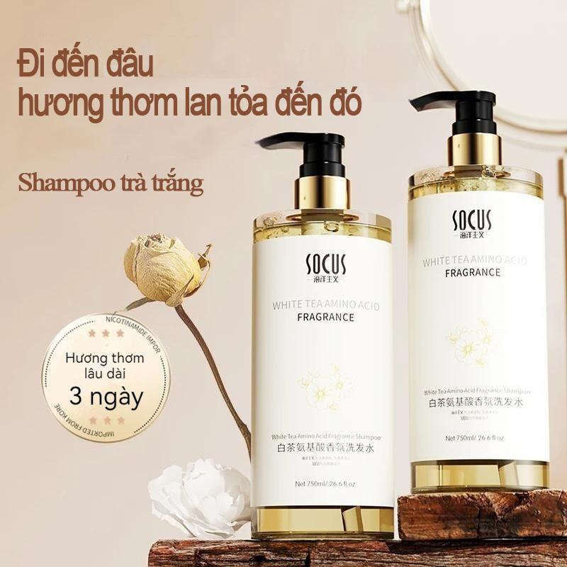Bộ dầu gội, dầu xả và sữa tắm thơm phong cách Pháp; tính năng Niacinamide để sửa chữa, kiểm soát gàu và tóc mịn màng; chiết xuất trà trắng để làm sạch sâu, h