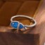 Nhẫn nữ adjustable màu xanh, thiết kế cute thú cưng, thời trang cá tính