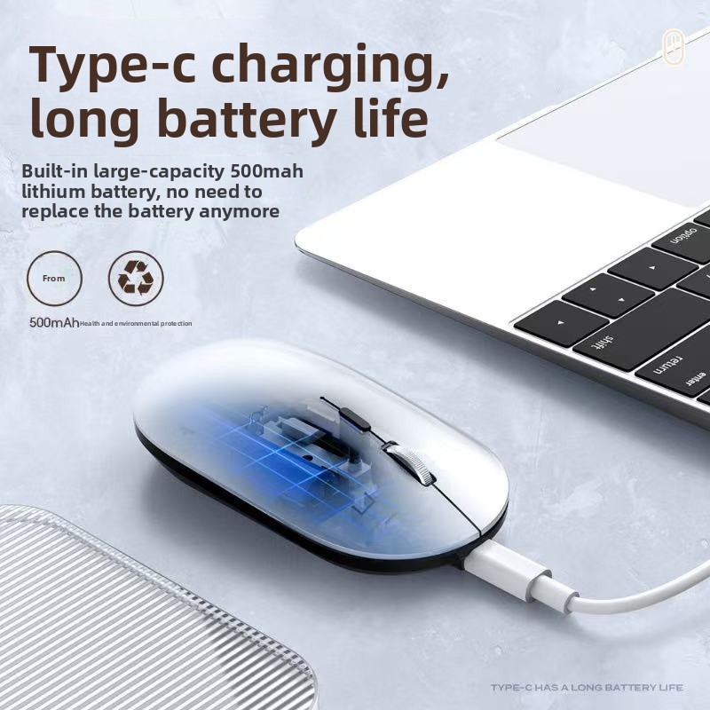 Chuột im lặng Bluetooth không dây X X2 Sạc loại c kép
