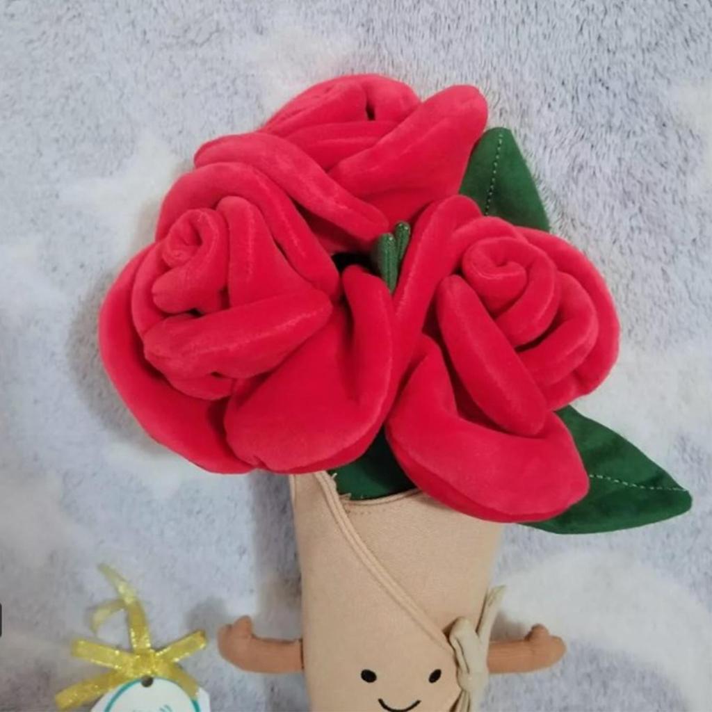 Rose Bouquet Plush Soft Forever Roses Valentines Plush Toys Valentine's Day Plush Toys For Kids Family Friends junlavn