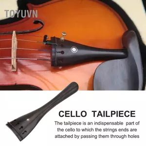 Toyuvn Đuôi gỗ Dễ dàng lắp đặt Gỗ mun cho Cello 3/4