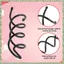 10 chiếc 1 bộ Kẹp tóc xoắn ốc Xoắn Barrette (Đen)